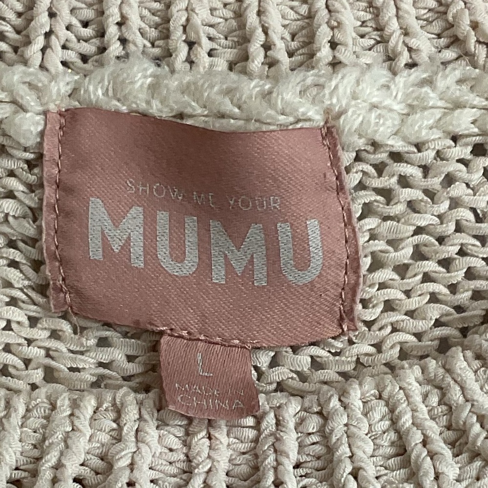 Anthropologie Show Me Your MuMu Anya Cream Knit Sweater. Lightweight. Minimalist - Picture 4 of 7
